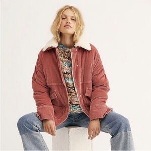 Free People Lust for Life Slouchy Oversized Corduroy Jacket
